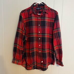 Ralph Lauren long sleeve plaid flannel‎ size M